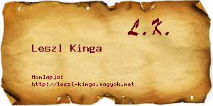 Leszl Kinga névjegykártya